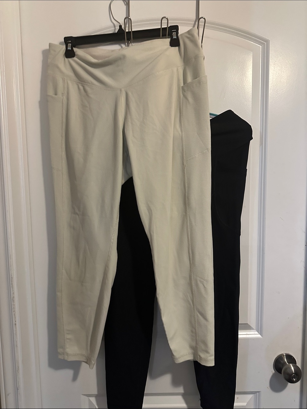TWO Pairs of Old Navy High-Rise Ribbed Leggings